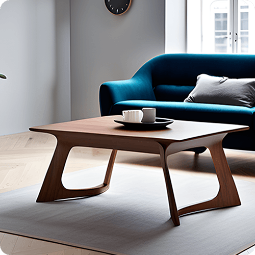 Scandinavian Walnut Coffee Table